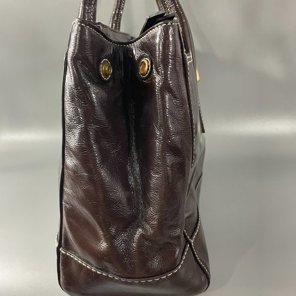Coach Vintage # 11789 Large Leather Shoulder Bag In Chocolate Brown - Picture 10 of 15
